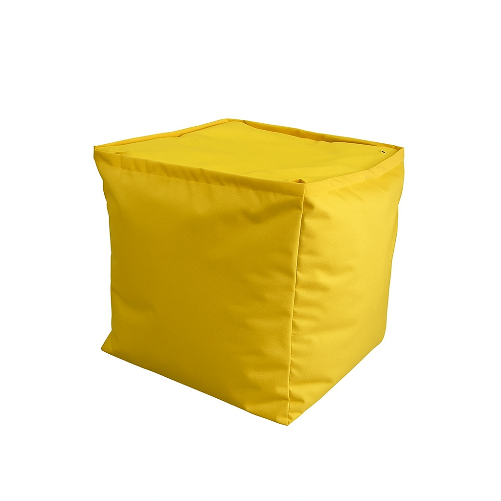 Пуф для сидіння, зовнішній чохол - тканина, Куб, АЛМАНТ, 400х400х400 мм.